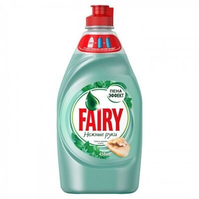 FAIRY Средство для мытья посуды Нежные руки Чайное дерево и мята 450мл