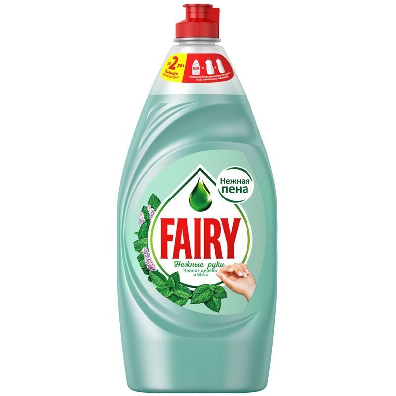 FAIRY Средство для мытья посуды Нежные руки Чайное дерево и мята 900мл